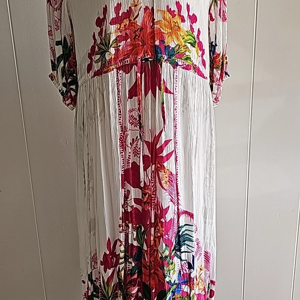 INC International Concepts Women's Floral V-Neck Maxi Dress Size Large - Picture 3 of 15